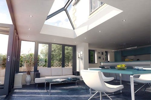 REAL Aluminium roof lantern dining room extension made to measure